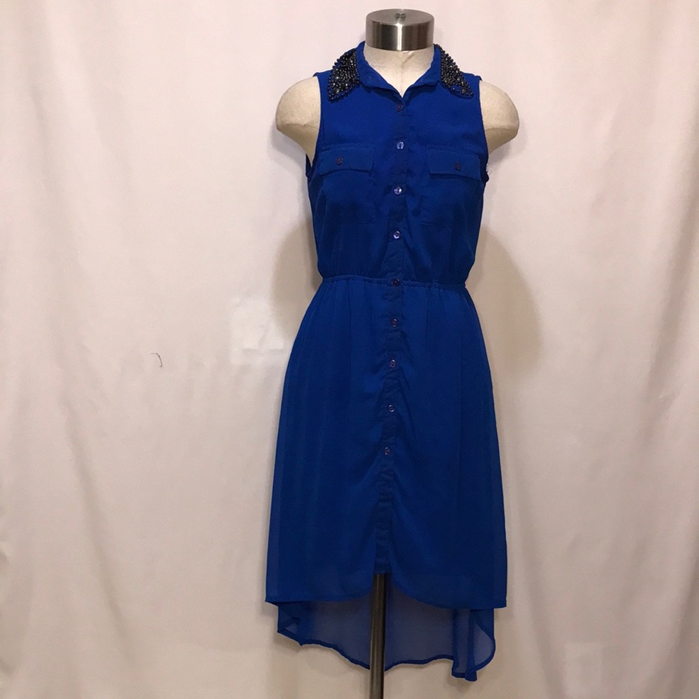 Fun & Flirt royal blue rhinestone dress